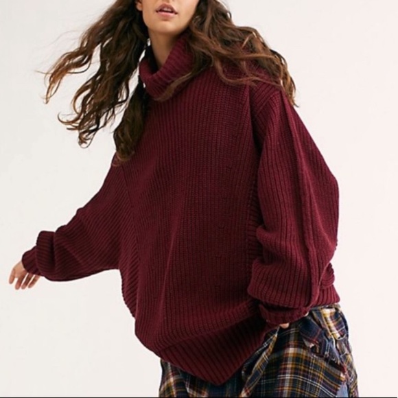 Free people oversized cocoa cowl sweater - Picture 4 of 6